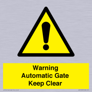 Warning Automatic Gate Keep Clear